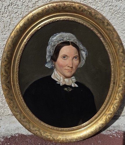 Tableau ovale ancien - ovale, portrait