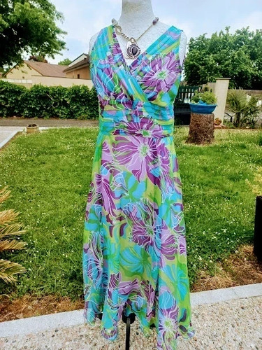 Robe longue sergio - di, fiori"