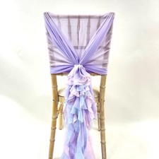 Mousseline Hottes Avec Ruffles Licorne Chaise Housse Décor Mariage Spécial Fêtes