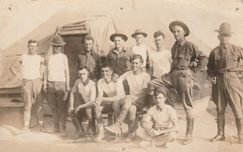 Vintage postcard photo - postcard, group