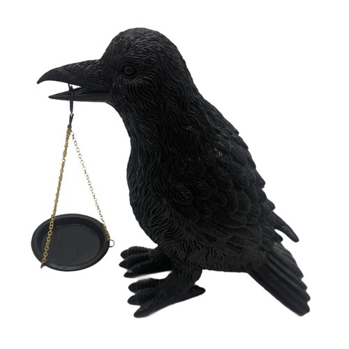 Lampe corbeau porte bougie - lampe,
