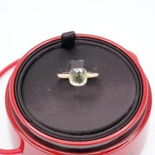 Petite bague Pomellato nude prasiolite mousse vert or rose 18 carats US 6...