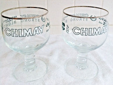 2 verres bière trappiste chimay décor pour le 150ème anniversaire collector