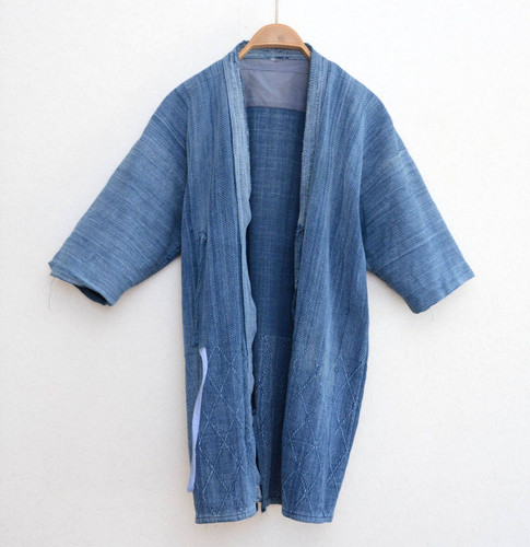 Veste japonaise bushu indigo - veste,