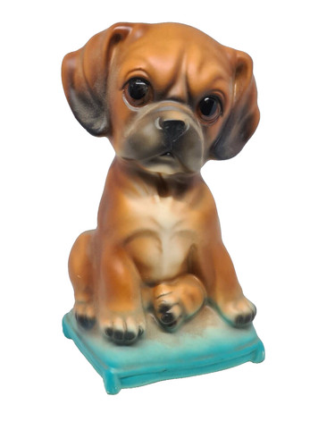 Tirelire chien plâtre - en,