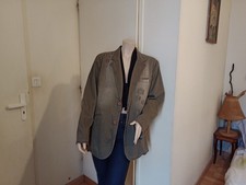 veste homme kaki coton raye