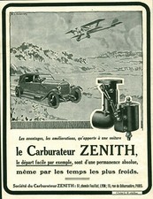 1925 Zenith Antique Carburetor Car Magazine Advertisement