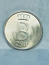 BELGIUM 1990 250 FRANCS LARGE " B " 60th KING BAUDOUIN..CHOICE UNCIRCULATED