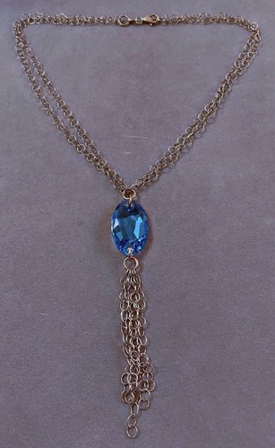 Collier argent massif topaze - collier,