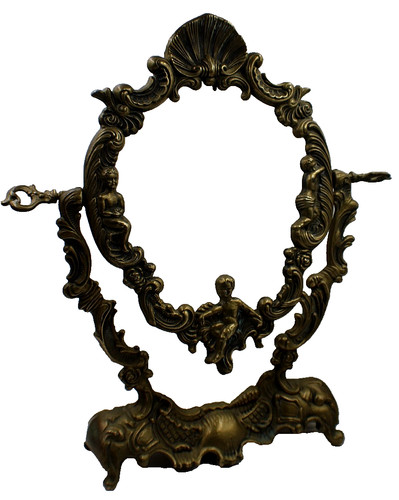 Miroir pivotant sur pied - , en