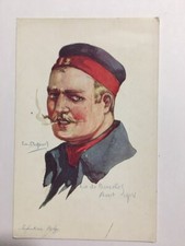 Illustrator card Emile DUPUIS - BELGIAN infantry Fort de Boncelle 1914 WAR