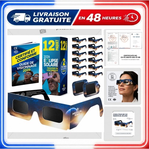 Lunettes éclipse solaire 2026