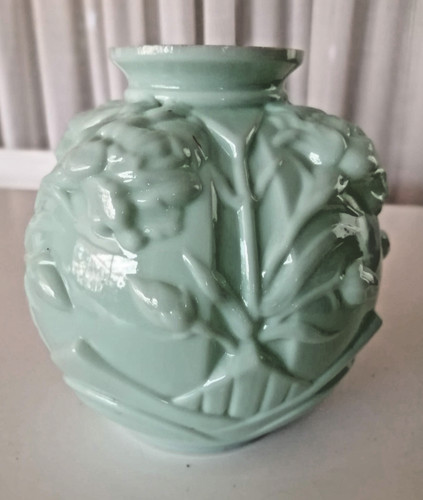 Ancien vase globe - vase, opaline