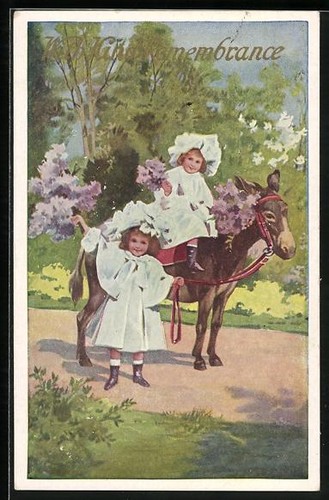 Carte postale enfants sur une
