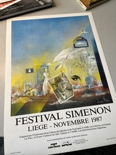 Joli Lot Georges SIMENON, Flyers, Affiche + Écrivain Photographe + Qui êtes-vous