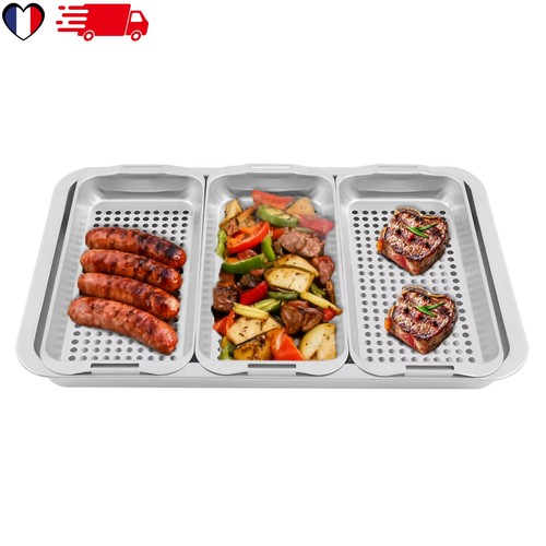 Plateau barbecue inox 3 - plateau,