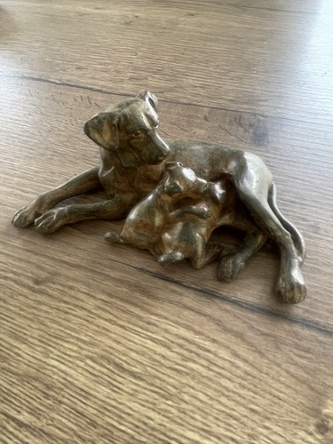 Ancien bronze animalier chien - ancien,