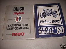 1980 Buick Skylark Chassis Corps Service Atelier Réparation Manuel Set OEM Avec
