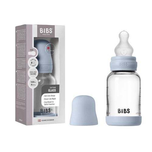 Baby glass bottle 120ml - glass, bottle.
