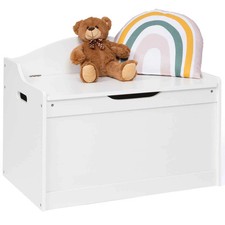Banc coffre de rangement enfant MATEO en bois blanc