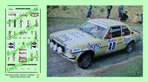 Decals opel ascona - ascona, i2000