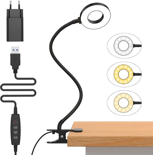 Lampe bureau pince usb modes - usb,