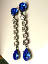 Boucles d’oreille "Scooter" strass Swarovski - Très bon état