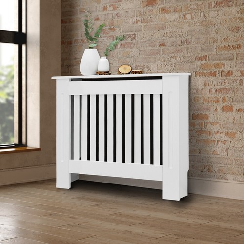 Cache radiateur blanc grille - cache-radiateur,