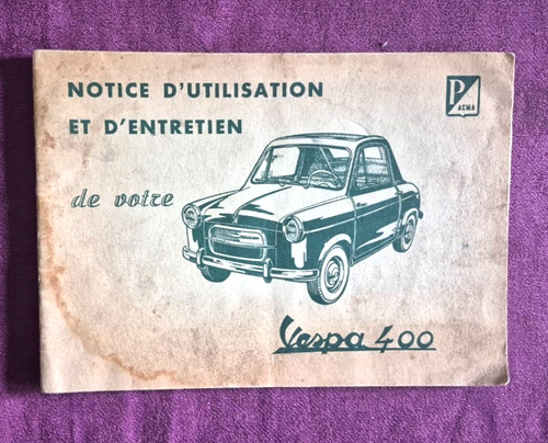 Vespa 400 notice - /,