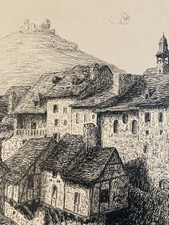 Beau Dessin encre 1930 Papier