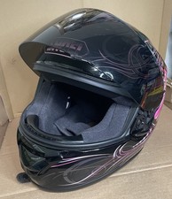 Shoei Pink Womens Helmet Qwest Goddess Medium Flowers Full-Face Tinted Lens RARE