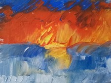 TABLEAU PEINTURE ABSTRAITE sur châssis toilé . - ABSTRACT PAINTING on canvas