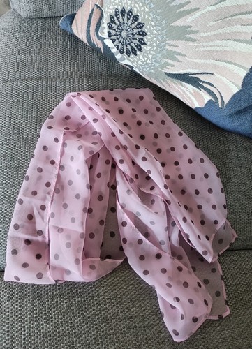 Etole echarpe rose pois - a,