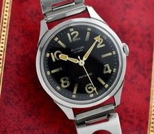 Vintage ALTITUDE Navigator Diver Steel Etanche 35mm- 60' France Mechanical Watch