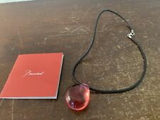 Baccarat Crystal Pink Pebble Pendant Necklace Model 1