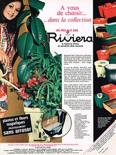 1969 RIVIERA ADVERTISEMENT Flower Jars & Bins