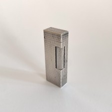 Briquet Dunhill Rollagas Barley vintage en métal argenté, Swiss made - 1970s
