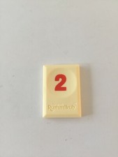 Tuile chiffre 2 deux rouge