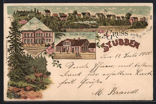 Lithographie stubben - stubben, /