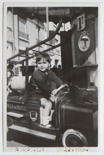 Paris fire ride, the valleys, Courbevoie - old photo 1939