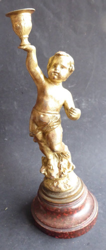 Bougeoir flambeau chérubin - bougeoir,