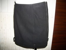 Mini jupe droite courte laine