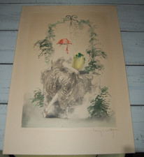 Louis ICART eau-forte  , couleurs estampe ?  numéroté : 289 , femme à la cruche