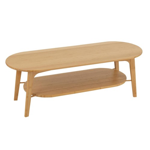 Table basse ovale bambou - basse, en