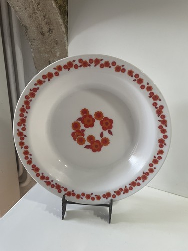 Plat rond creux - rond, fleurs