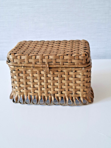 Rare wicker braided brass - rare,