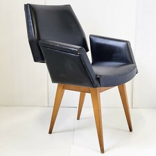FAUTEUIL VINTAGE 1950 EN SKAI