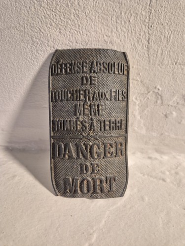 Ancienne plaque émaillée edf - ancienne,