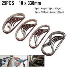 25X 330x10mm Bandes Abrasives