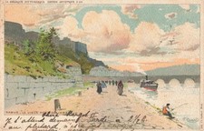 ILLUSTRATED POSTCARD BELGIUM NAMUR THE OLD BRIDGE OF LEGS